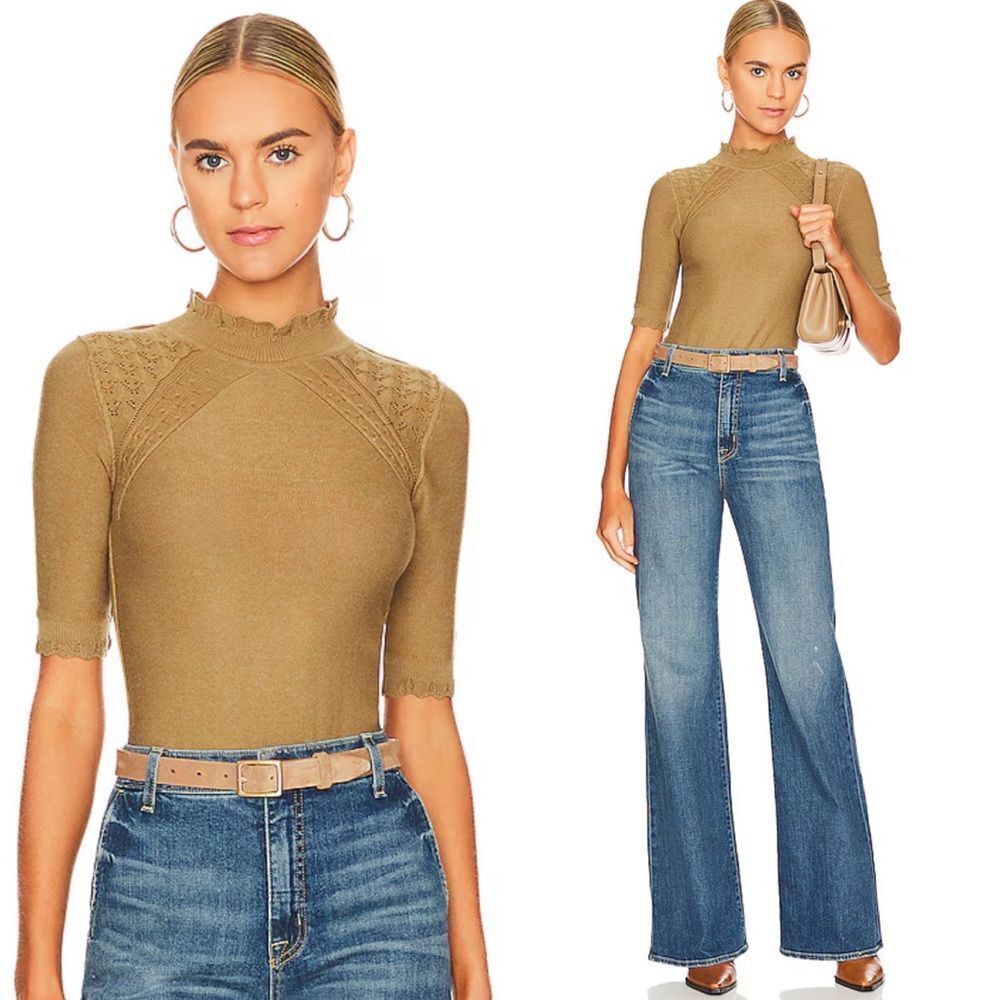 Nwt free People Winter Warmer Solid Bodysuit in Tropical Nut‎